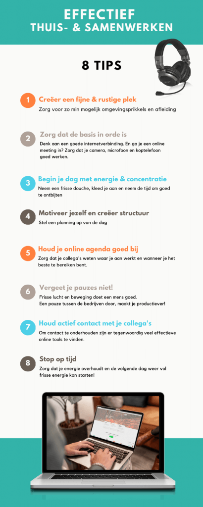 8 tips voor effectief thuiswerken 1 Infographic Thuiswerken 3